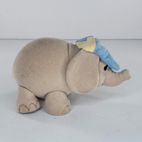 Precious Moments Noah's Ark Flocked Elephant Posable Figurine Applause - Picture 1 of 7